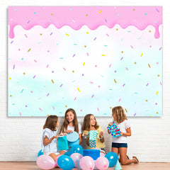 Lofaris Pink and Green Candy Themed Happy Birthday Backdrop