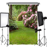 Lofaris Pink And White Flowers In The Garden Spring Backdrop