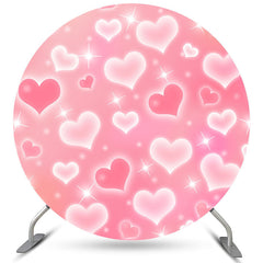 Pink Floral Butterfly Baby Shower Round Backdrop For Girl