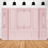 Lofaris Pink Door Theme Happy Birthday Party Backdorp For Girl