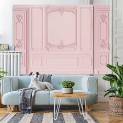 Lofaris Pink Door Theme Happy Birthday Party Backdorp For Girl