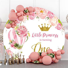 Glitter Simple Round Congrategrad Backdrop With Balloon
