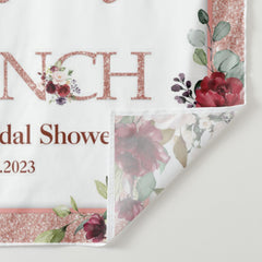 Lofaris Pink Floral And Glitter Bridal Brunch Shower Backdrop