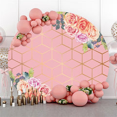 Oh Deer White Stripe Wooden Round Baby Shower Backdrop