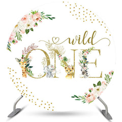 Peter Rabbit Floral Garden Happy Easter Round Backdrop