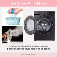 Lofaris Pink Flower Happy Womens Day Round Backdrops for Holiday