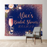 Lofaris Pink Glitter Brunch And Bubbly Bridal Shower Backdrop
