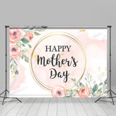Lofaris Pink Gold Watercolor Floral Happy Mothers Day Backdrop