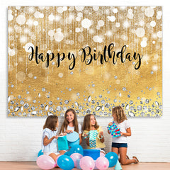 Lofaris Pink Gorgeous Bokeh Diamond Happy Birthday Backdrop