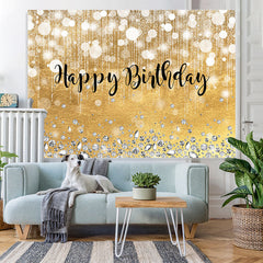 Lofaris Pink Gorgeous Bokeh Diamond Happy Birthday Backdrop