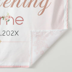 Lofaris Girl Pink Lace Christening Celebration Backdrop For Baptism