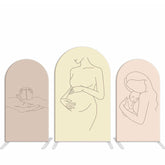 Lofaris Pink Line Drawing Arch Backdrop Kit For Baby Shower