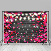Lofaris Pink Love And Light With Wood Backdrop For Valentines
