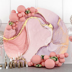 Little Mermaid Is On His Way Round Baby Shower Backdrop