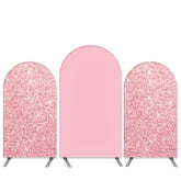 Lofaris Pink Rose Glitter Happy Birthday Arch Backdrop Kit