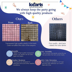 Lofaris Rose Pink Shimmer Wall Panels For Birthday Party Decorations