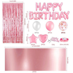Lofaris Pink White Balloons Birthday Party Decoration for Girl
