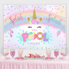 Lofaris Pool Party Backdrop Summer Unicorn Photography