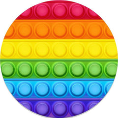 Lofaris Pop It Rainbow Colored Birthday Party Round Backdrops