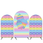 Lofaris Pop It Theme Ice Cream Birthday Party Arch Backdrop Kit
