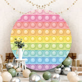 Lofaris Pop It Toy Colorful Fidget Round Backdrops for Birthday