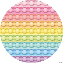 Lofaris Pop It Toy Colorful Fidget Round Backdrops for Birthday