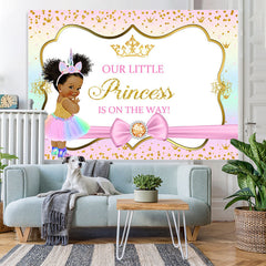 Lofaris Princess And Pink Theme Baby Shower Backdrop For Girl