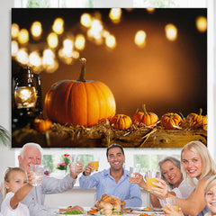 Lofaris Pumpkin Warm Light Bokeh Photoshoot Backdrop