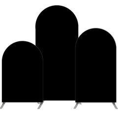 Lofaris Pure Black Set Of 3 Double Sided Party Arch Backdrop Kit