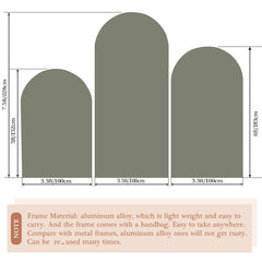 Lofaris Pure Color Arched Backdrop Set Double Sided Tension Fabric Cover