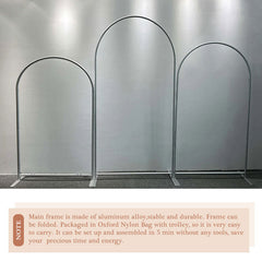 Lofaris Pure Color Arched Backdrop Set Double Sided Tension Fabric Cover
