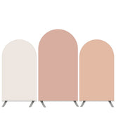 Lofaris Pure Pink Khaki Double Side Birthday Arch Backdrop Kit