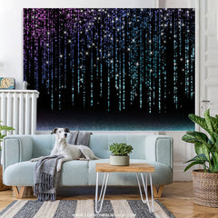 Lofaris Purple Blue Bokeh Glitter Black Birthday Party Backdrop