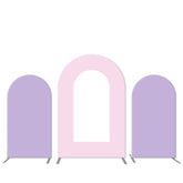 Lofaris Purple Pink Theme Open Arch Backdrop Kit For Party