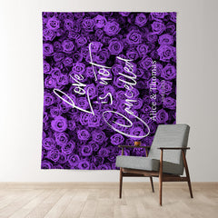 Lofaris Purple Roses Romantic Flower Wall Wedding Backdrop