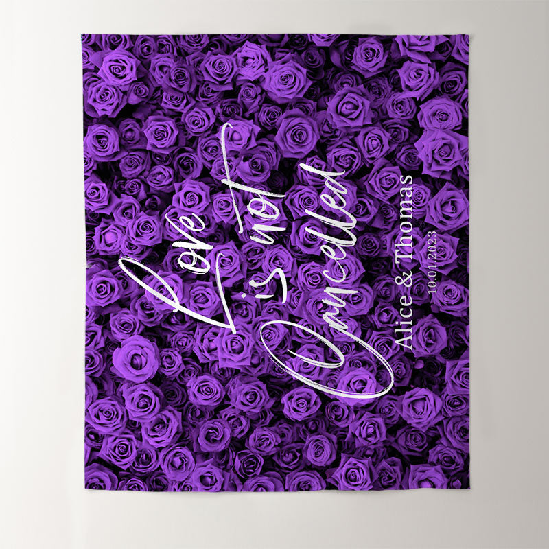 Lofaris Purple Roses Romantic Flower Wall Wedding Backdrop