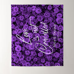 Lofaris Purple Roses Romantic Flower Wall Wedding Backdrop