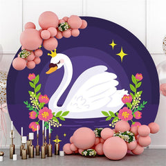 Bamboo And Panda Round Baby Shower Backdrop For Party