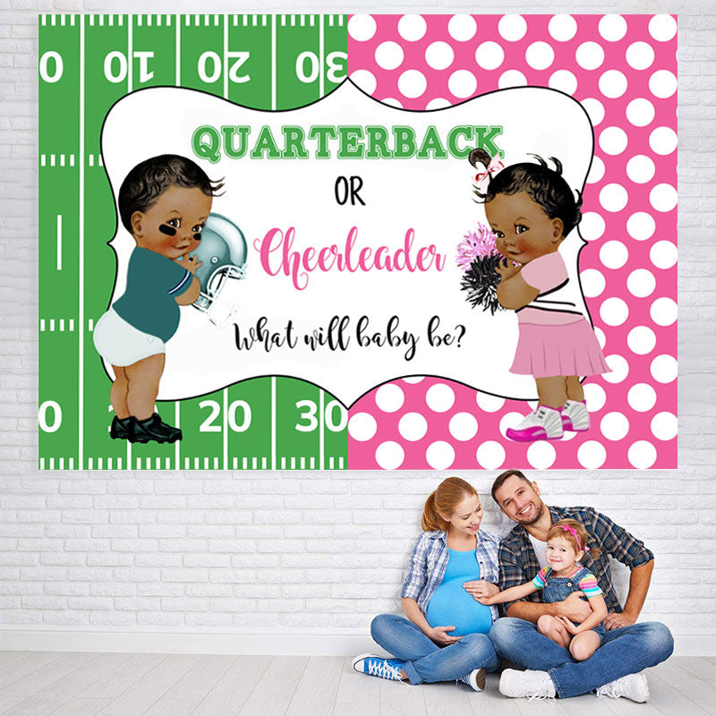 Lofaris Quarterback Or Cheerleader Backdrop For Baby Shower