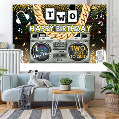 Lofaris Radio And Golden Chain Hip Hop 2th birthday Backdrop