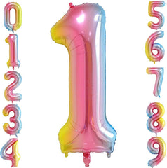 Lofaris Rainbow DIY Number Balloons 40 inch Party Decoration