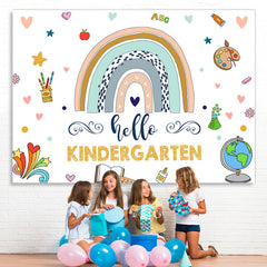 Lofaris Rainbow First Day of Kindergarten Photoshoot Backdrop