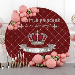 Oh Baby Bear And Moon Round Backdrop For Baby Shower