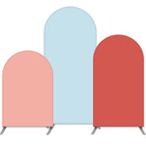 Lofaris Red Blue Colors Double Sided Arch Backdrop Kit