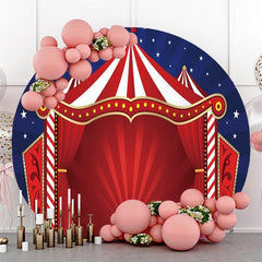 Round Simple Wooden Happy Birthday Backdrop For Girl