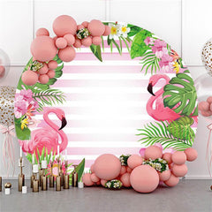Round Underwater World Happy Birthday Backdrop For Girl