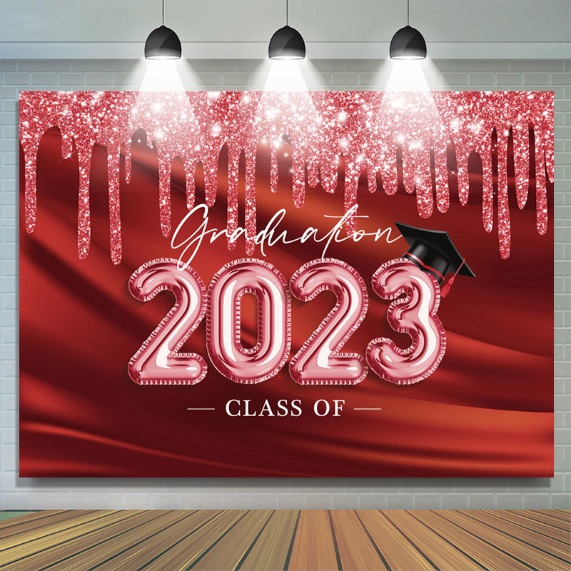 Lofaris Red Dance Graduation Class Of 2023 Party Backdrop