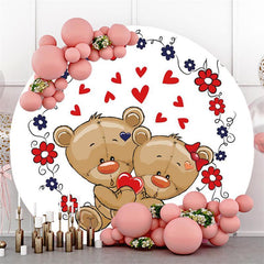 Blue Curtain With Crown Boy Circle Baby Shower Backdrop