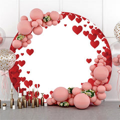 Pink Its A Girl Bear And Pillow Round Baby Shower Backdrop