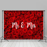 Lofaris Red Rose Flower Valentines Day Backdrop For Love Couple